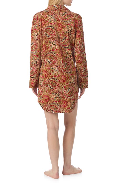 Ralph Lauren Lauren Cotton Blend Sleepshirt In Blue