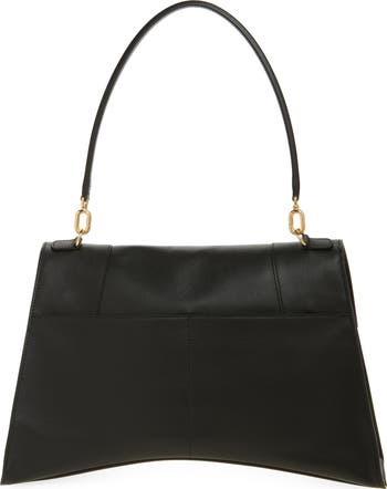 Balenciaga Medium Hourglass Soft Leather Shoulder Bag