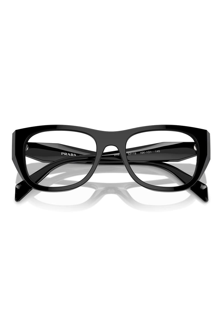 52mm Cat Eye Optical Glasses, Alternate, color, BLACK