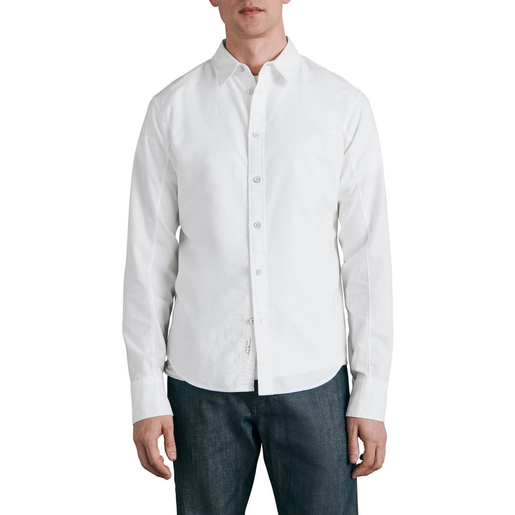 Rag & Bone Icons Zac 365 Slim-fit Cotton-poplin Shirt In Wht
