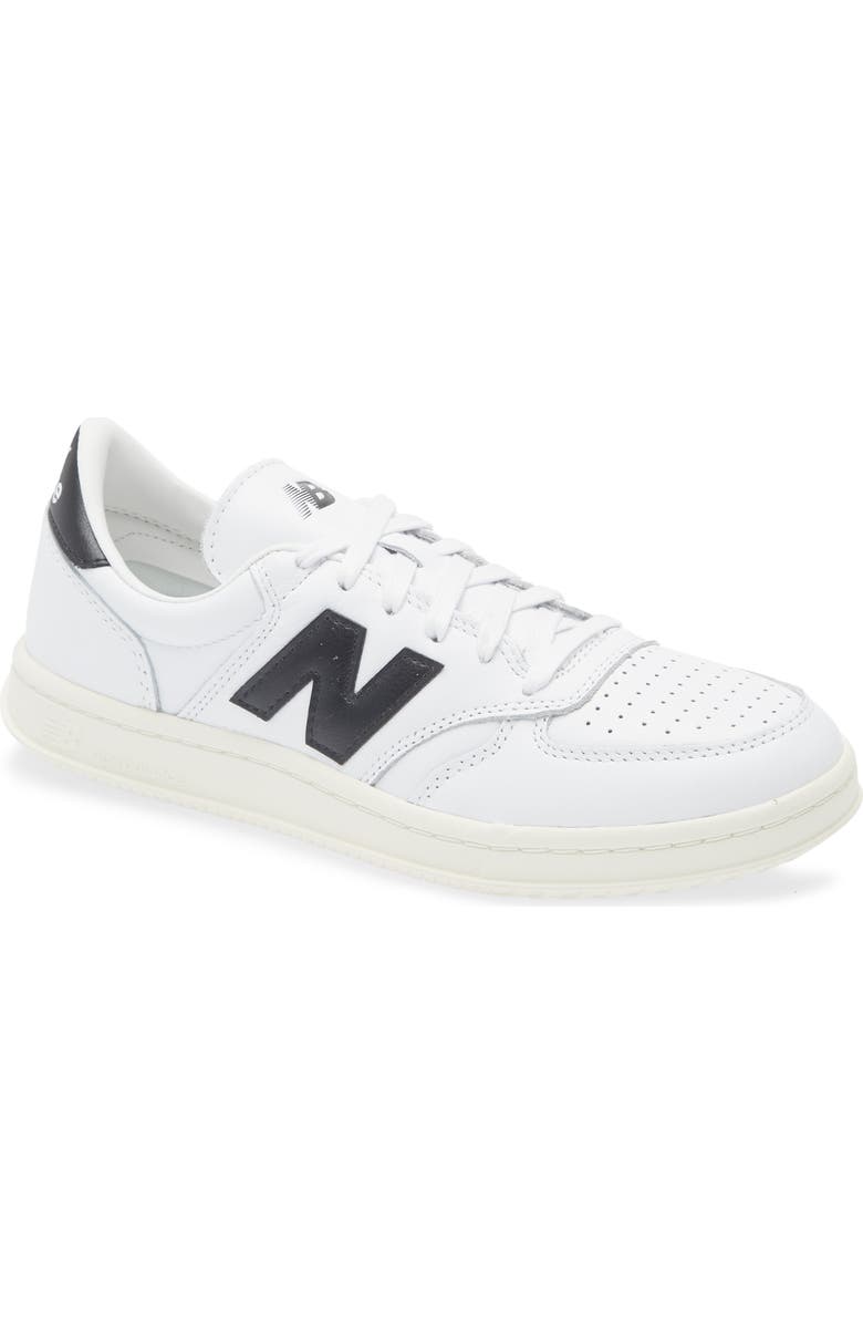 New Balance T500 Tennis Sneaker, Main, color, White/ Black