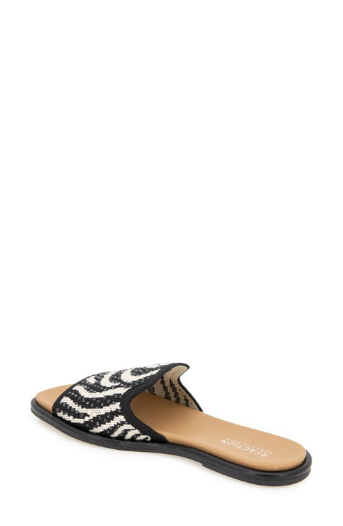 Reaction Kenneth Cole Warmth Slide Sandal In Zebra Knit