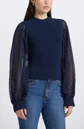 Derek Lam 10 Crosby Cerina Mixed Media Sweater