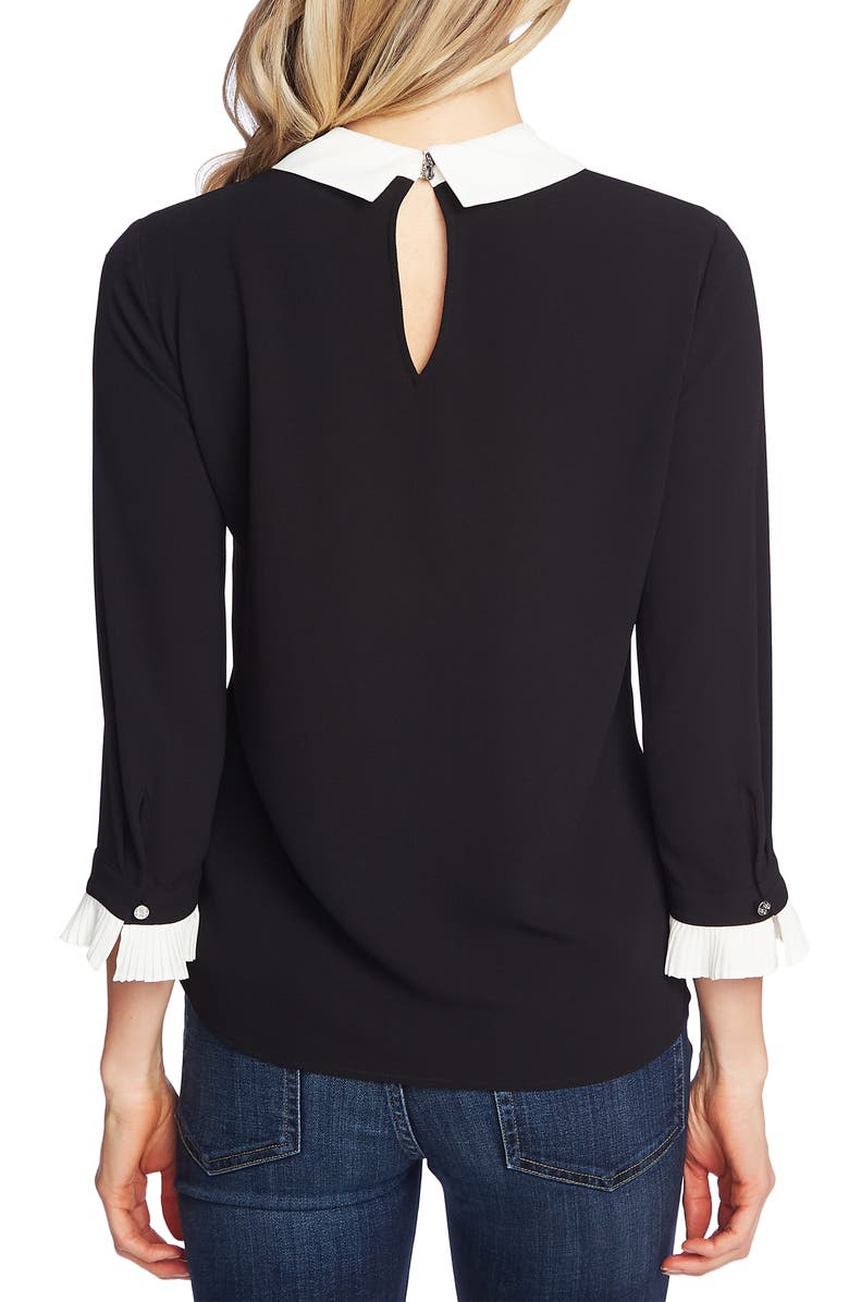 CeCe Peter Pan Collar Top, Alternate, color, 