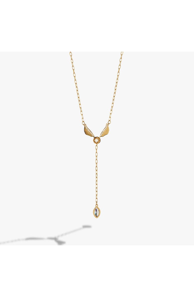 Alex and Ani Harry Potter<sup>™</sup> Golden Snitch And Navette Lariat Necklace, Main, color, Gold