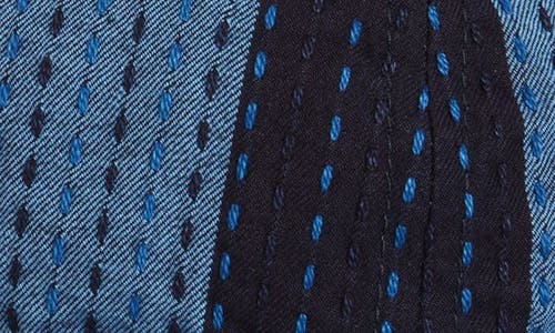 Beams Embroidered Patchwork Print Bucket Hat In Blue