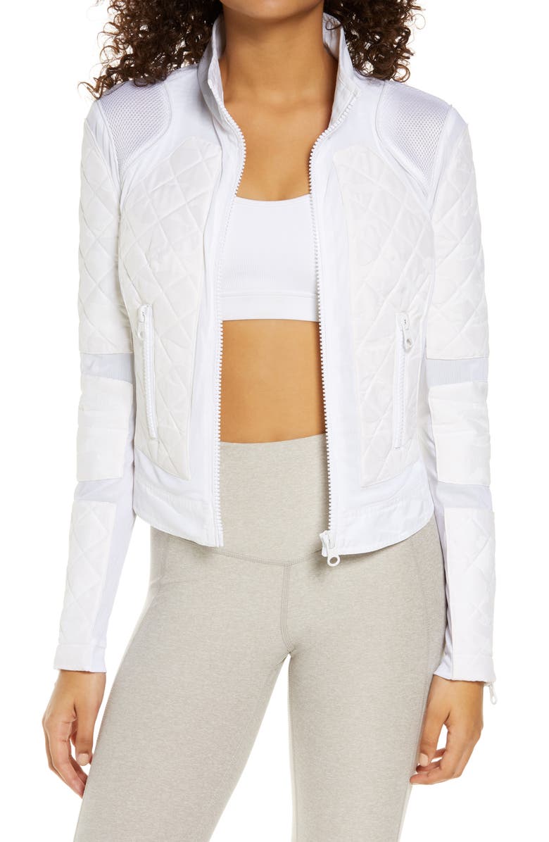 Blanc Noir Camo Mesh Moto Jacket, Main, color,