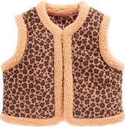 Mini Boden Kids' Leopard Printed Corduroy Gilet