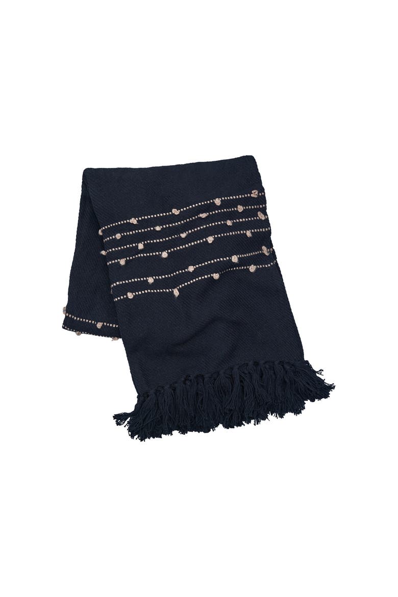 Tabb Onyx Dune Throw Blanket, Main, color, Black