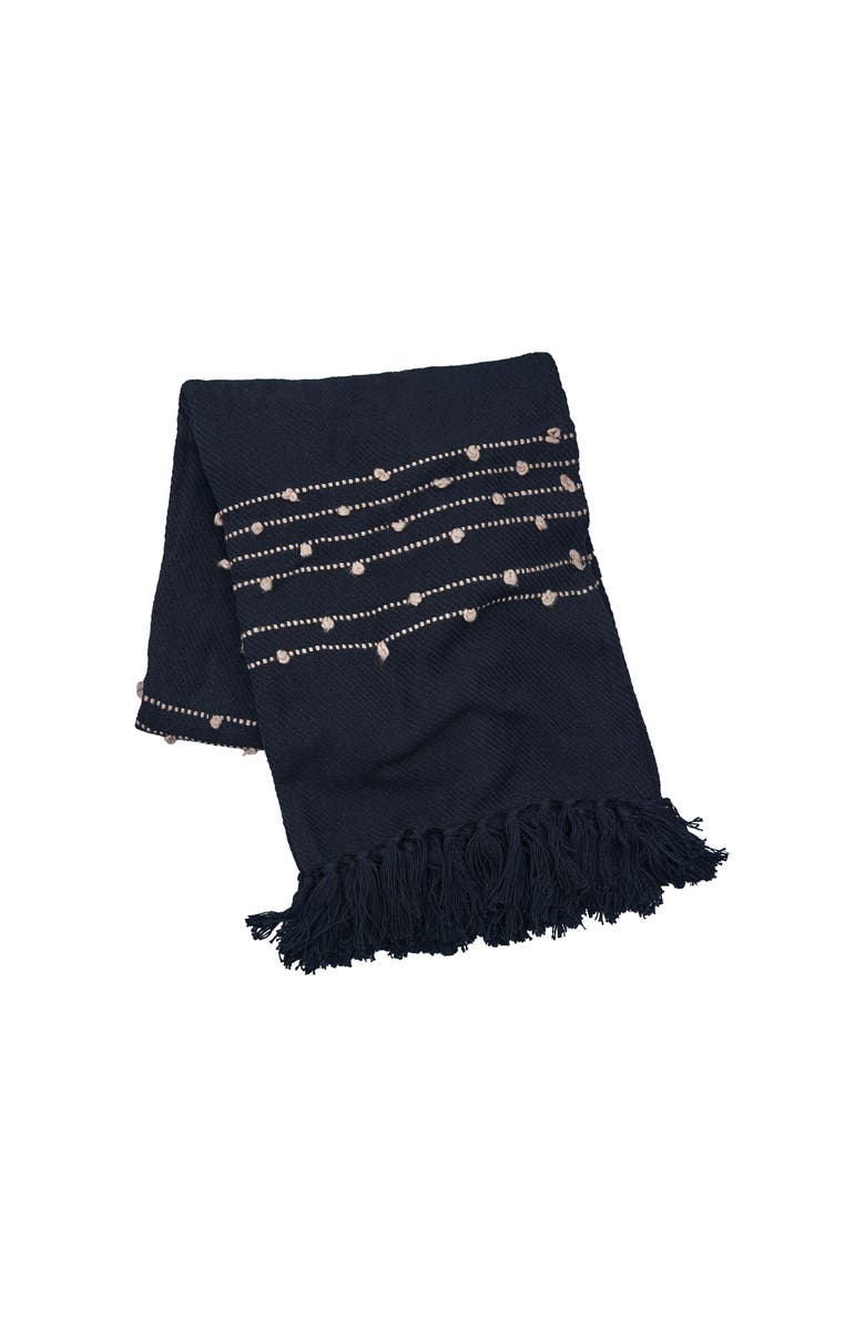 carol & frank Tabb Onyx Dune Throw Blanket, Main, color, Black