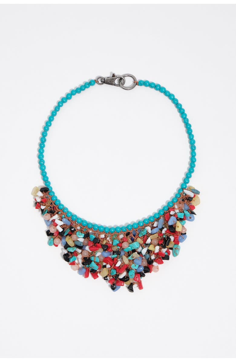 Bimba y Lola Stone And Pearl Necklace, Main, color,