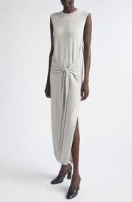 Lemaire Knotted Cotton Crepe Sweater Dress