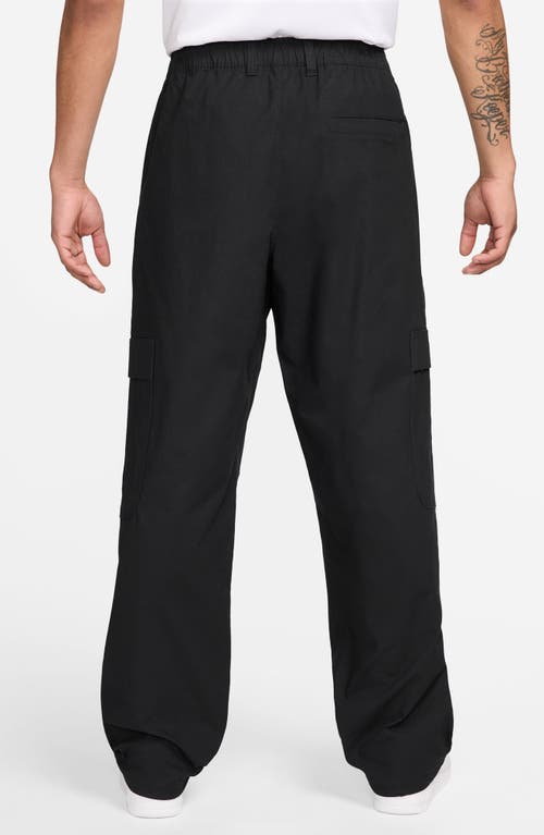 Nike Sportswear Club Stretch Cotton Ripstop Cargo Pants In Black