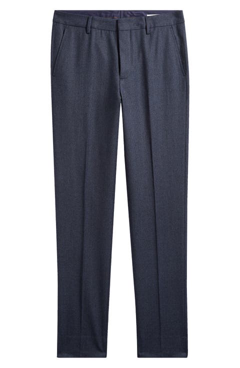 Jetsetter Italian Wool Houndstooth Dress Pants