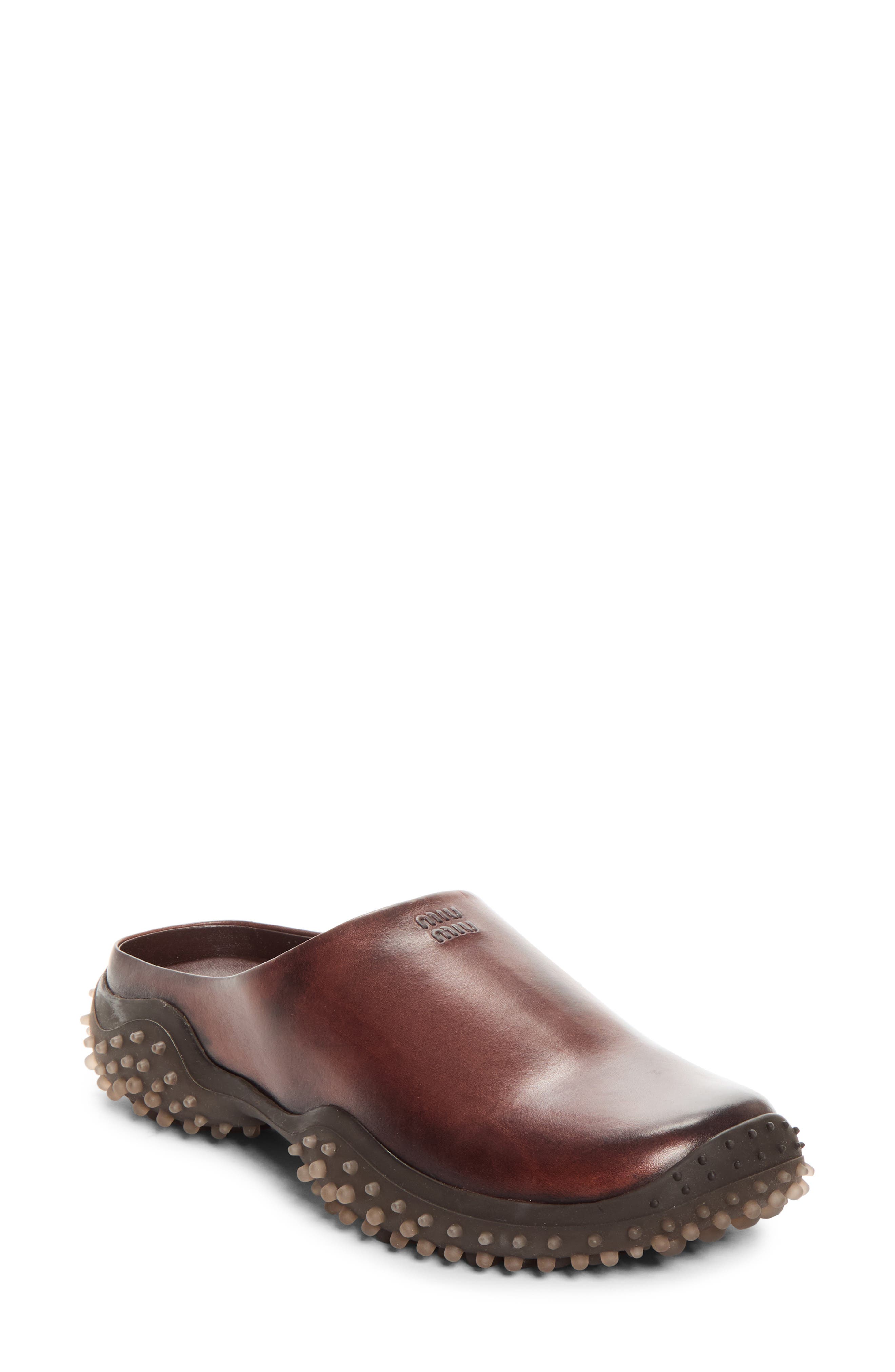 Leather Trail Mule, Main, color, CAFFE