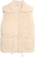 Moncler Quilted Faux Fur & Virgin Wool & Cashmere Down Vest