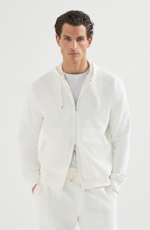 Hooded zip-up sweatshirt