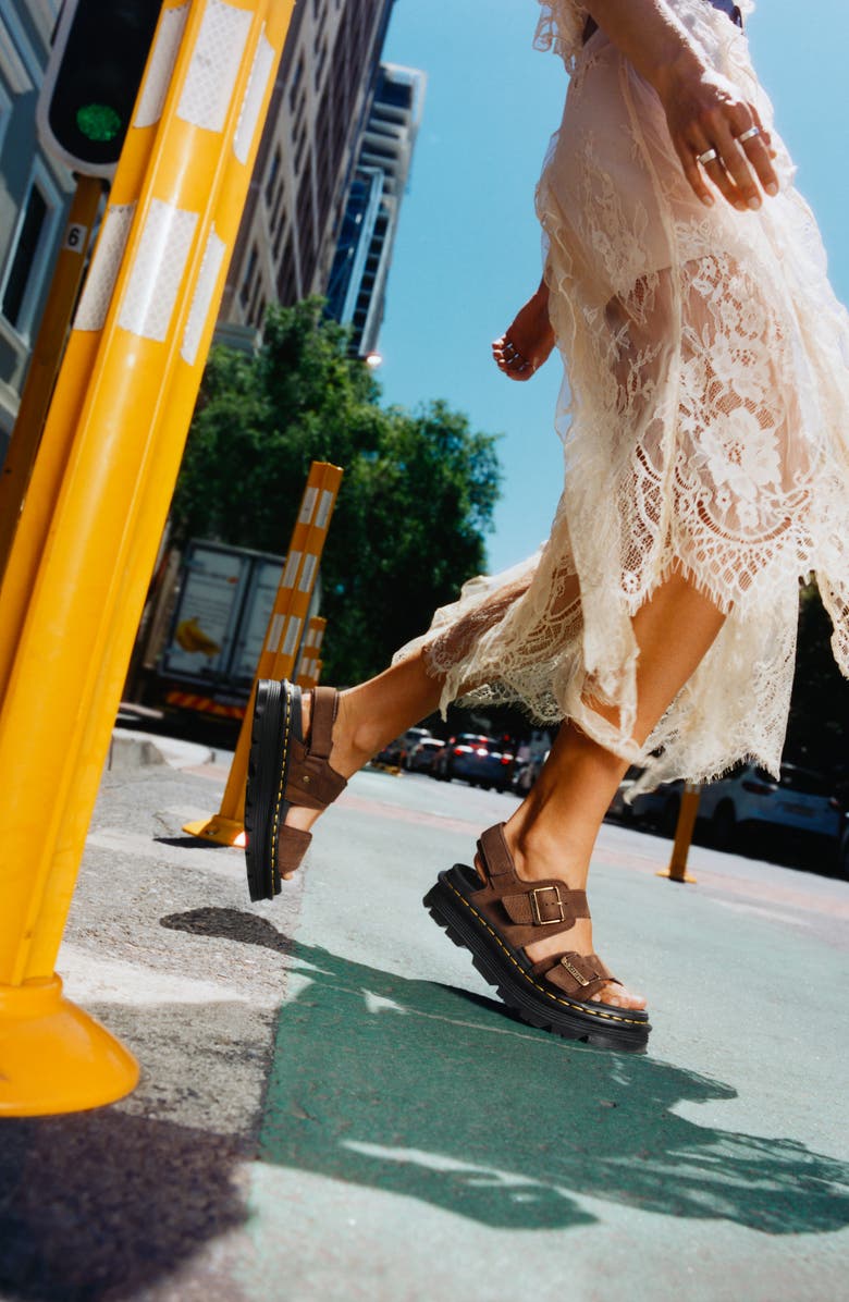 Dr. Martens Zebzag Sandal, Alternate, color, Sepia Brown