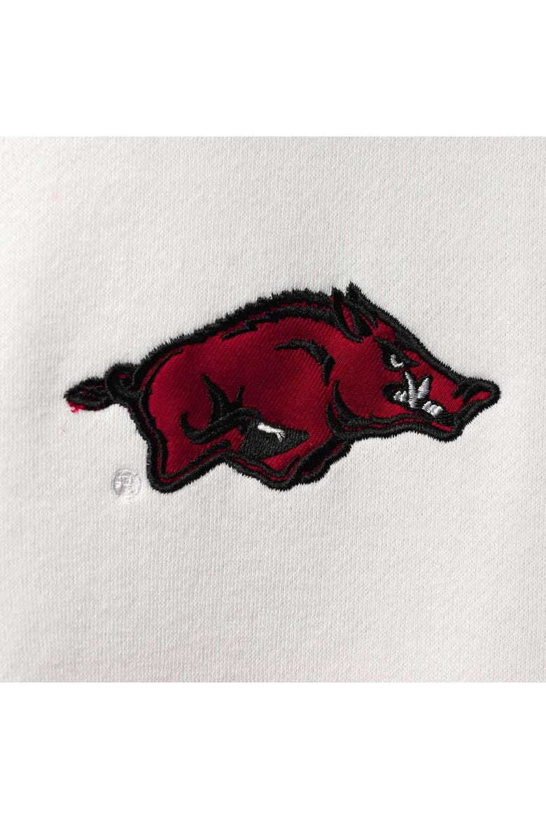 Men's Colosseum White Arkansas Razorbacks Tortugas Logo Quarter-Zip Jacket, Alternate, color, White