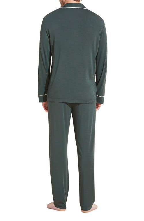 Eberjey William Stretch Tencel® Modal Long Pajamas In Green