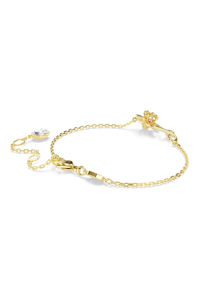 Idyllia Crystal Flower Bracelet, Alternate, color, GOLD/ MULTI