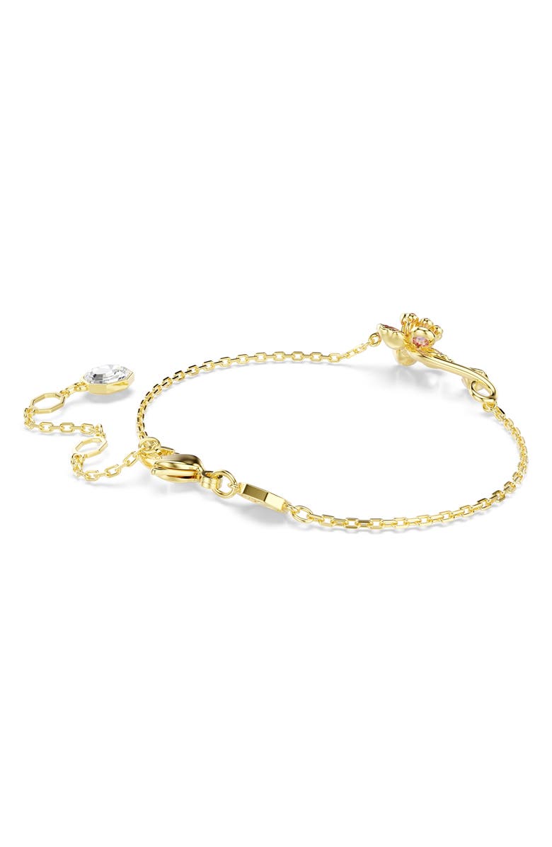 Swarovski Idyllia Crystal Flower Bracelet, Alternate, color, Gold/ Multi