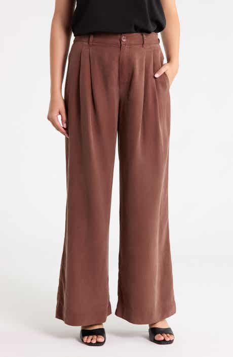 Pleated Super Wide Leg Pants