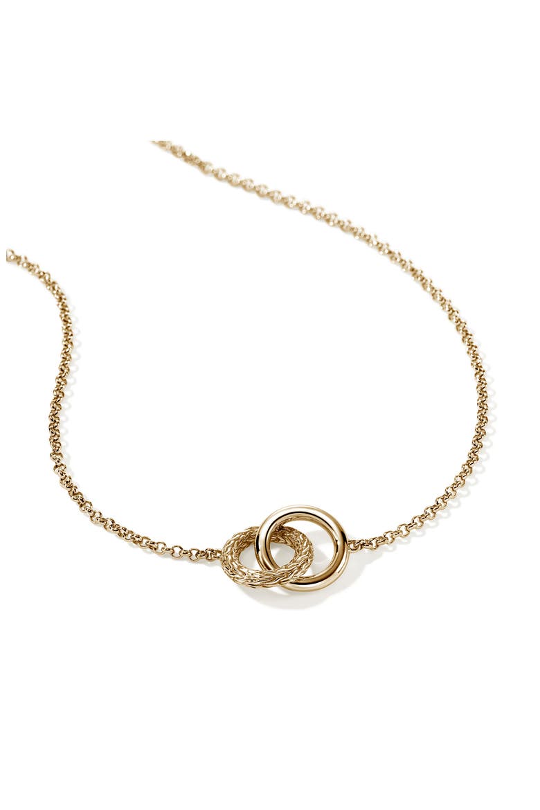 Essentials 14k Gold Linked Necklace, Alternate, color, GOLD