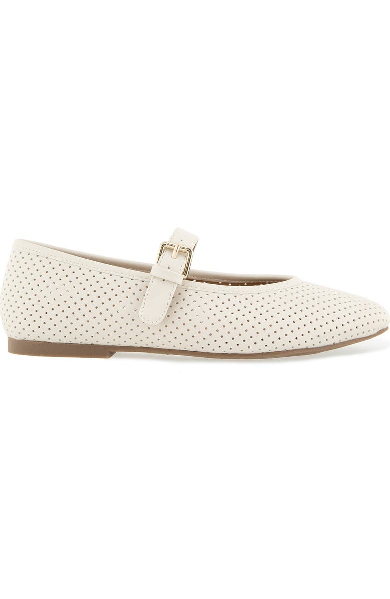 Esprit Deacon Perforated Mary Jane Flat, Alternate, color, Ivory Pu