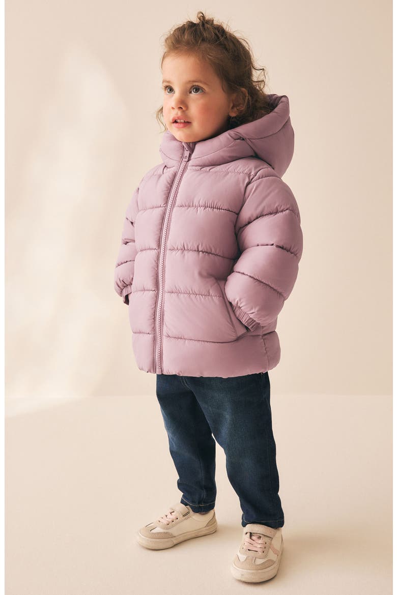 Kids' Channel Quilted Puffer Coat, Alternate, color, PINK