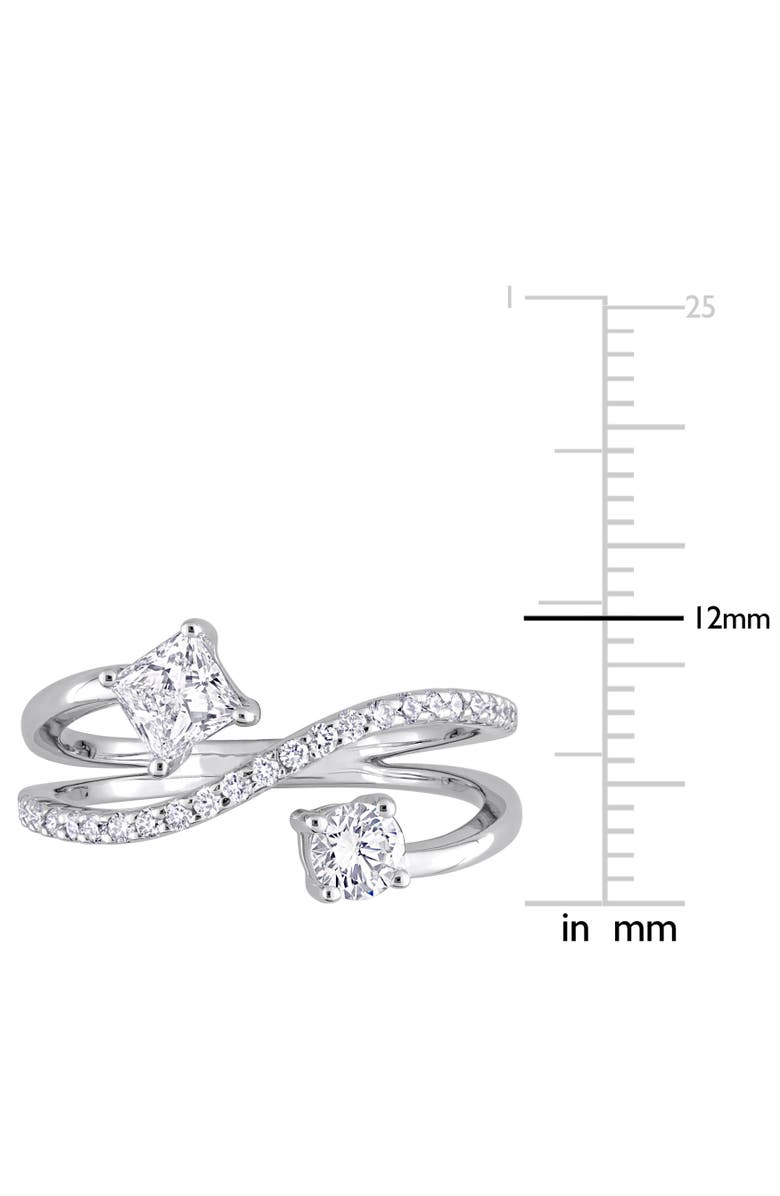Julianna B. Lab-Grown Diamond 2-Stone Bypass Ring 14k, Alternate, color, White Gold