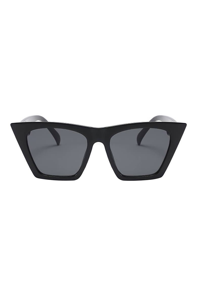 Chicago 53mm Cat Eye Sunglasses, Main, color, BLACK/ BLACK