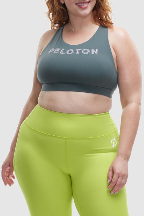 Peloton Cadent Bungee Sports Bra In Urban Green