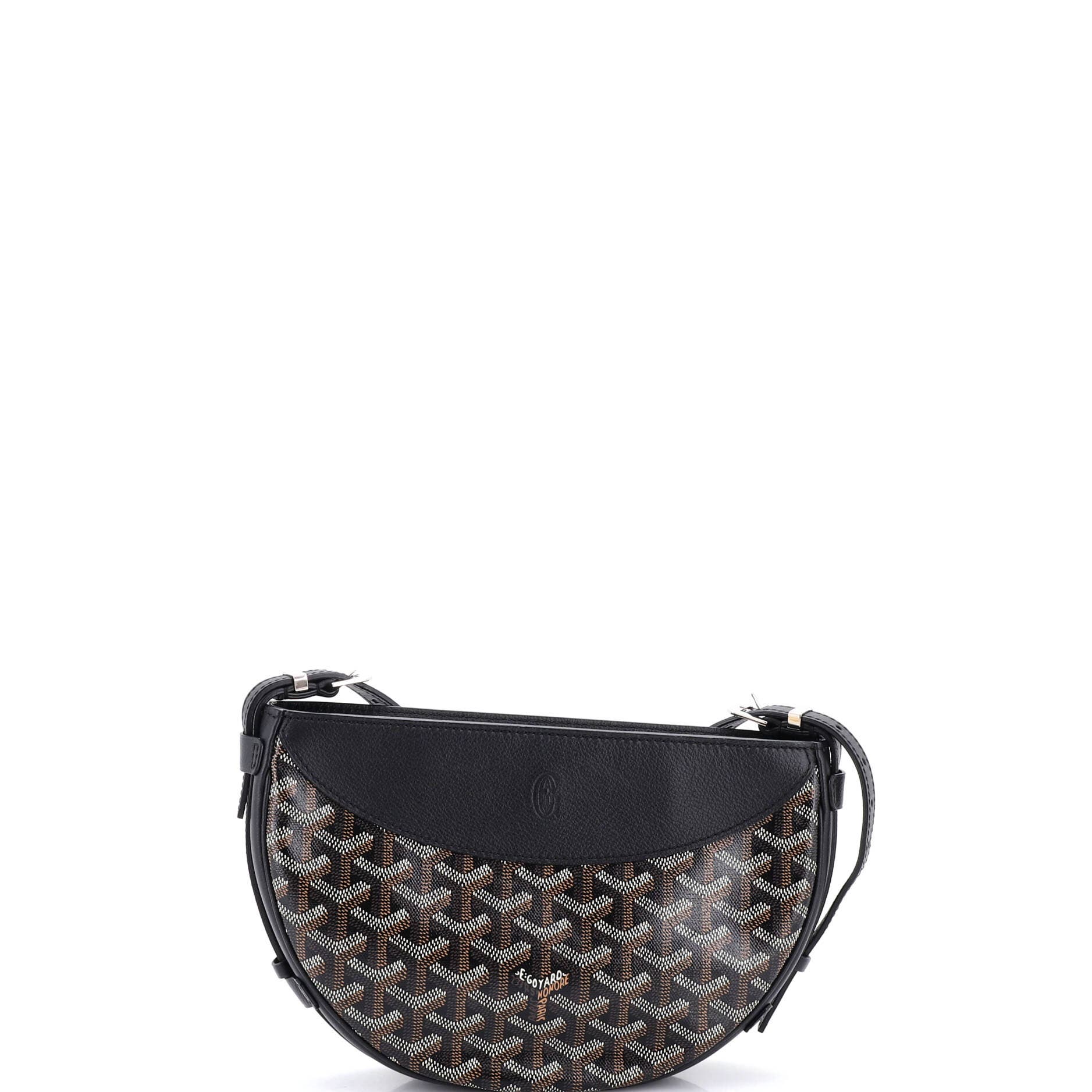 Pre-Owned Goyard Hirondelle Shoulder Bag Coated Canvas and Leather, Alternate, color, Black