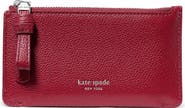 Kate Spade New York loop pebbled leather card case