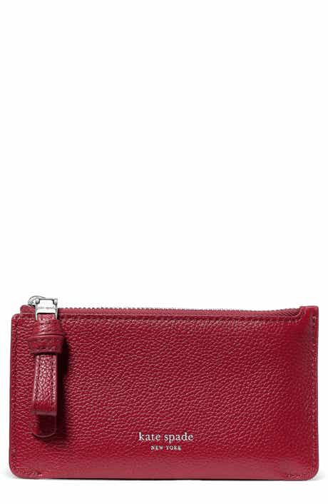 loop pebbled leather card case