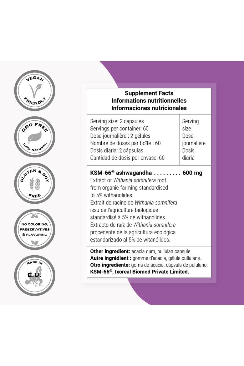 Super Ashwagandha 600mg, Alternate, color, None