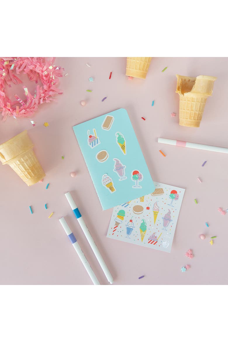 Ice Cream Dreams Party Favor Set - Pack of 2 Tattoos and 4 Sticker Sheets, Alternate, color, Assorted Pre-Pack
