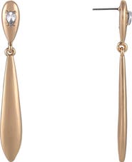 BADGLEY MISCHKA Elongated Teardrop Linear Earrings