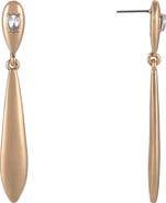 BADGLEY MISCHKA Elongated Teardrop Linear Earrings