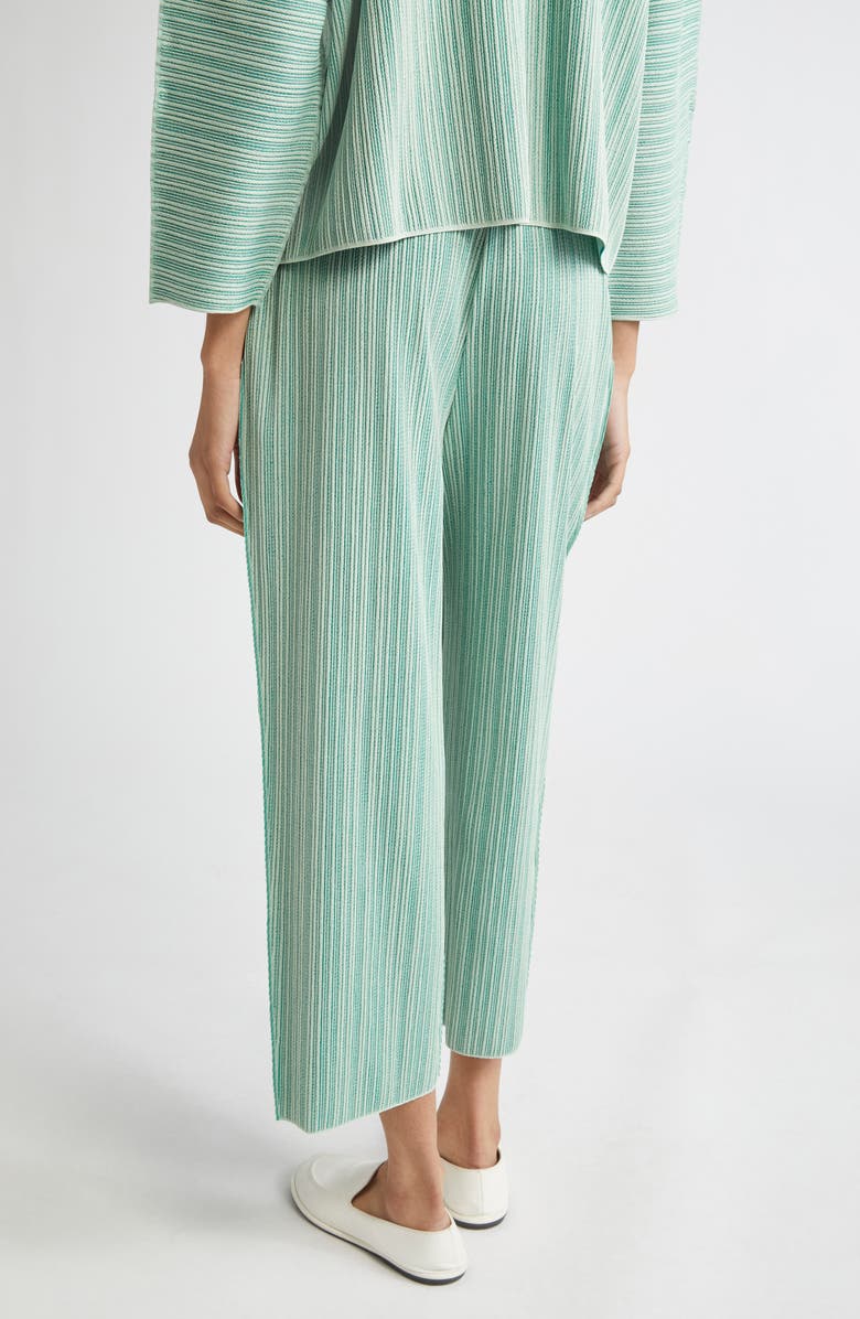 Pleats Please Issey Miyake A-POC Crop Pants, Alternate, color, Apple Green