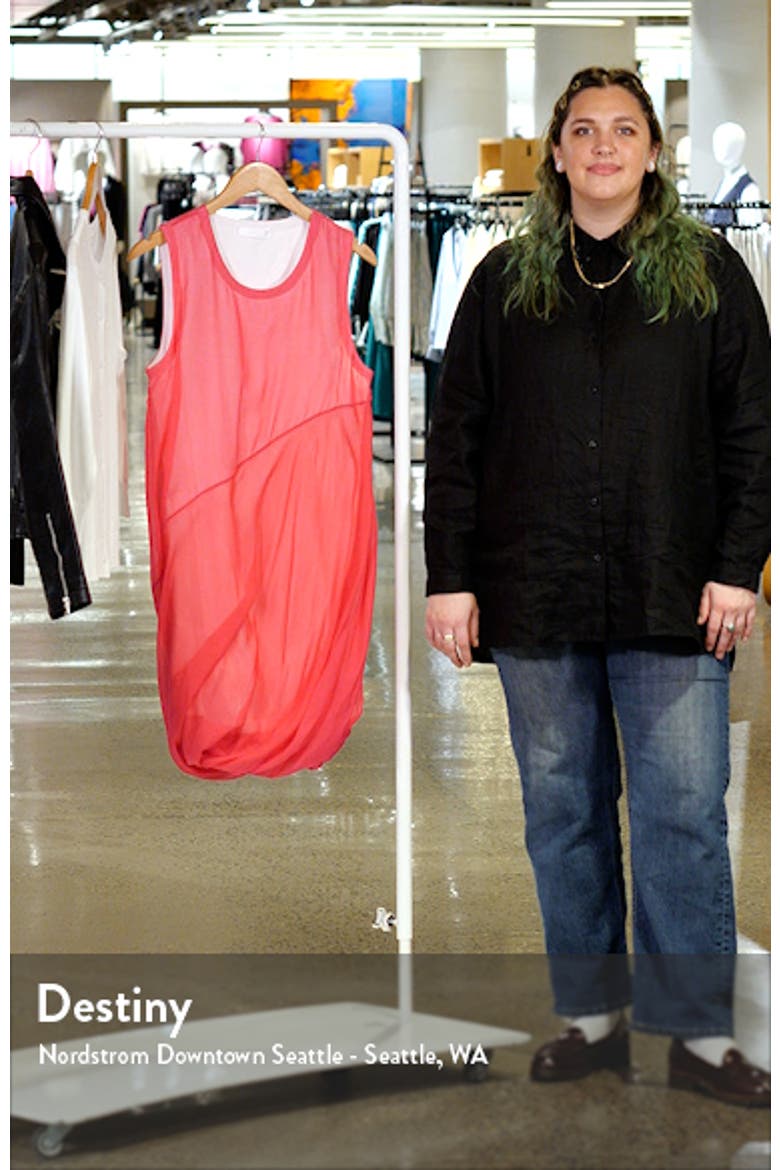 Sleeveless Bubble Hem Silk Dress video