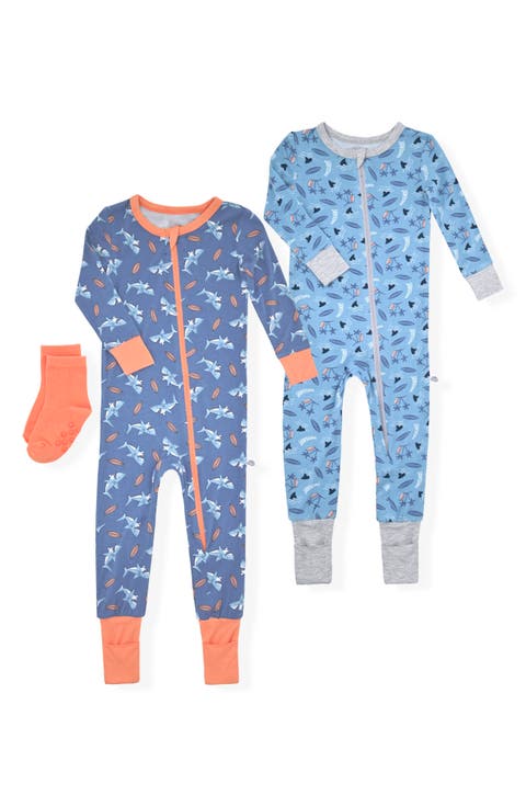 Coverall Pajamas & Socks Set (Baby)