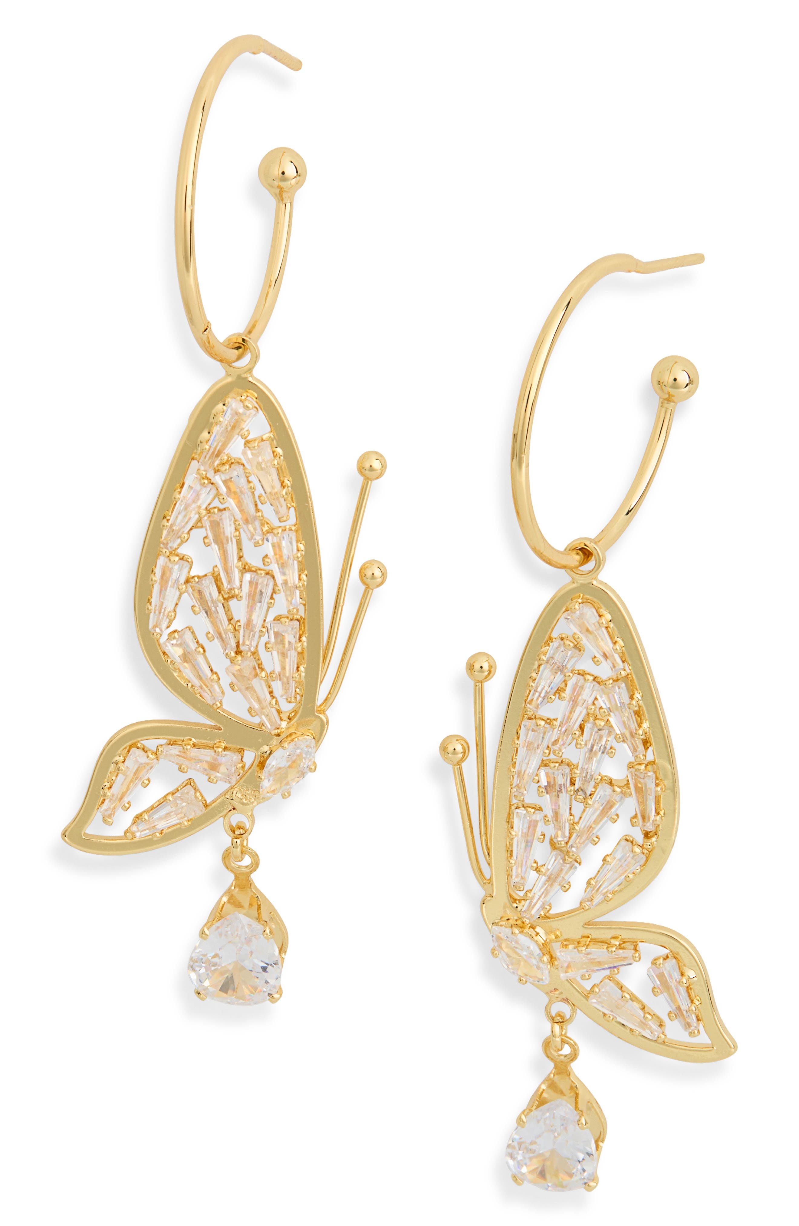 EYE CANDY LOS ANGELES Simone Butterfly Drop Earrings