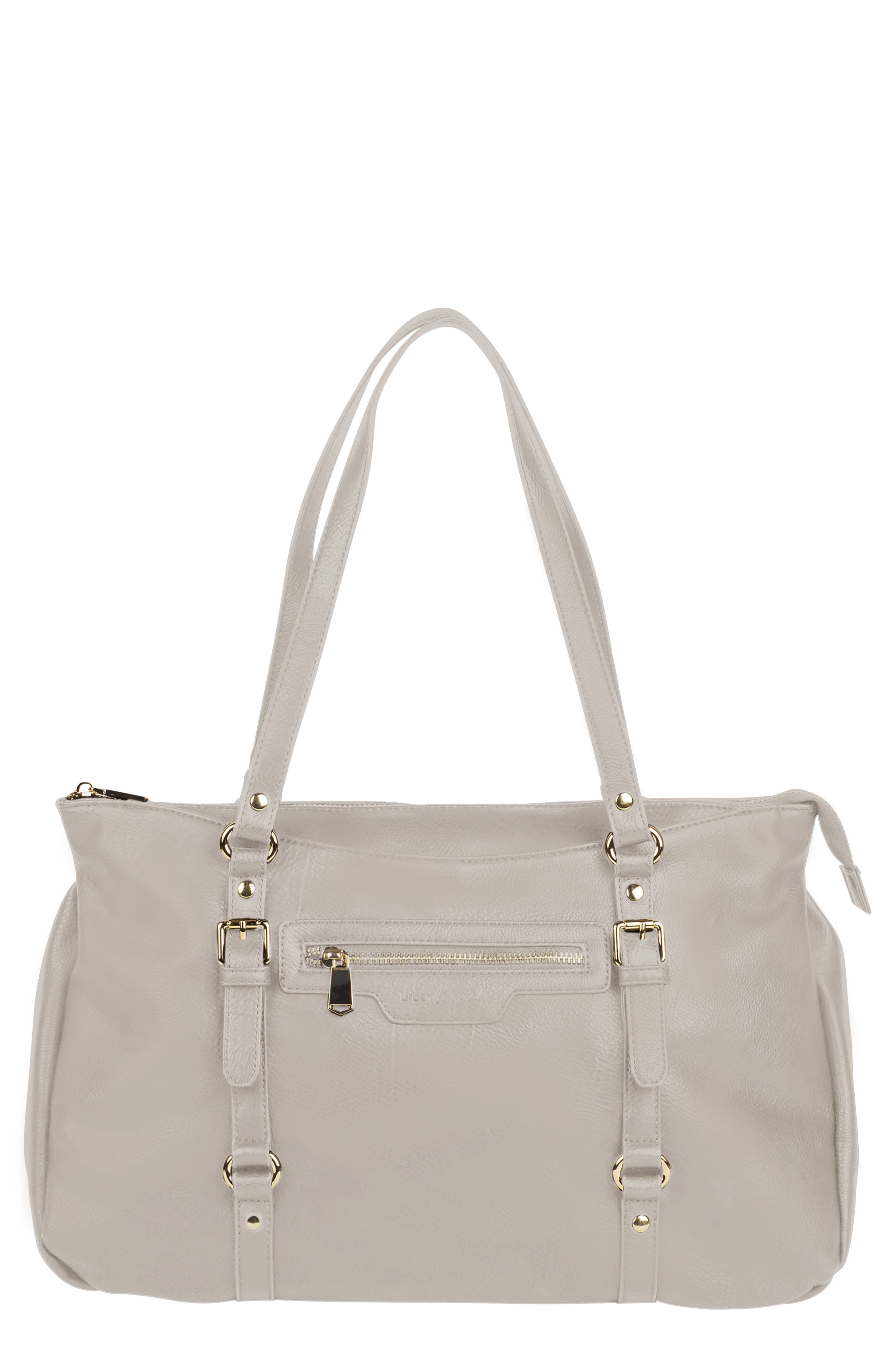 Solitude Vegan Leather Tote, Main, color, GREY