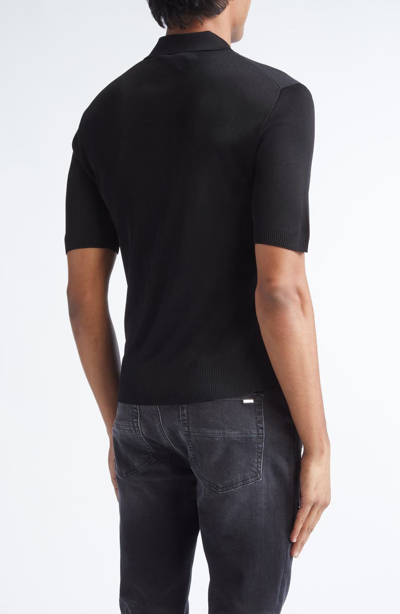 AMIRI Spirit Logo Embroidered Polo, Alternate, color, Black