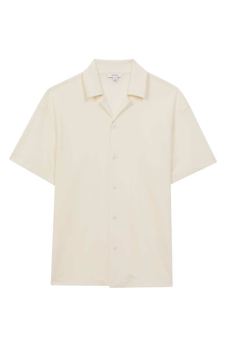 Reiss Darcy Textured Short Sleeve Button-Up Shirt, Alternate, color,
