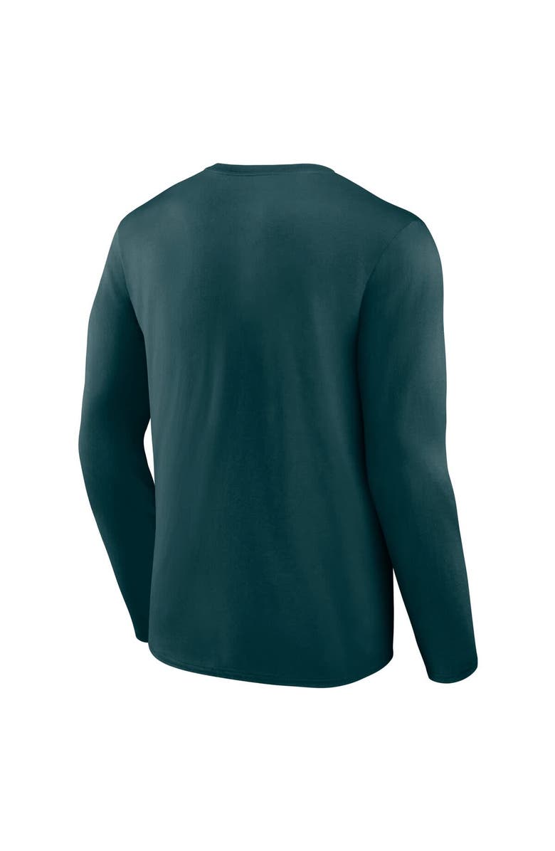FANATICS Men's Fanatics Midnight Green Philadelphia Eagles Primary Logo Long Sleeve T-Shirt, Alternate, color,