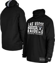New Era Men's New Era Black Las Vegas Raiders Functional Fandom Balaclava Helmet Stripe Tri-Blend Hoodie