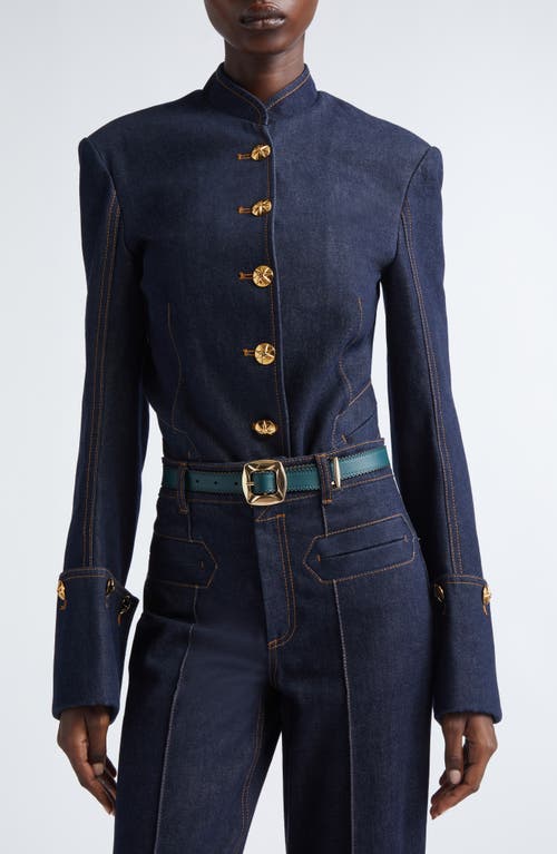 Zimmermann Kaia Leather Deco Belt In Blue